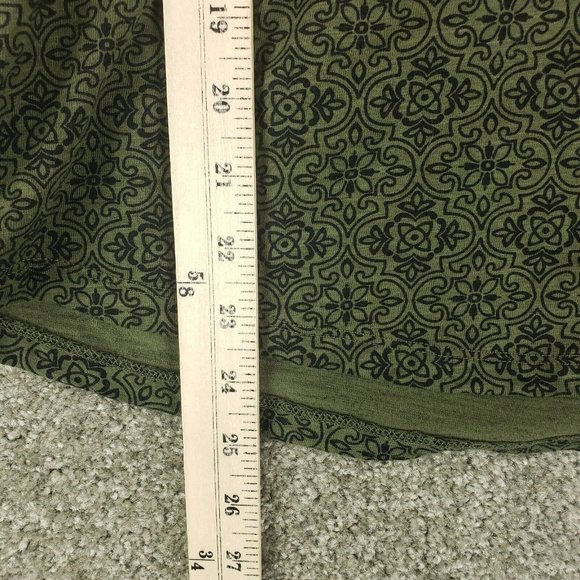 NWT Liz Claiborne Shirt Small S Womens Green Short Sleeve V Neck Cotton Top - Picture 6 of 10